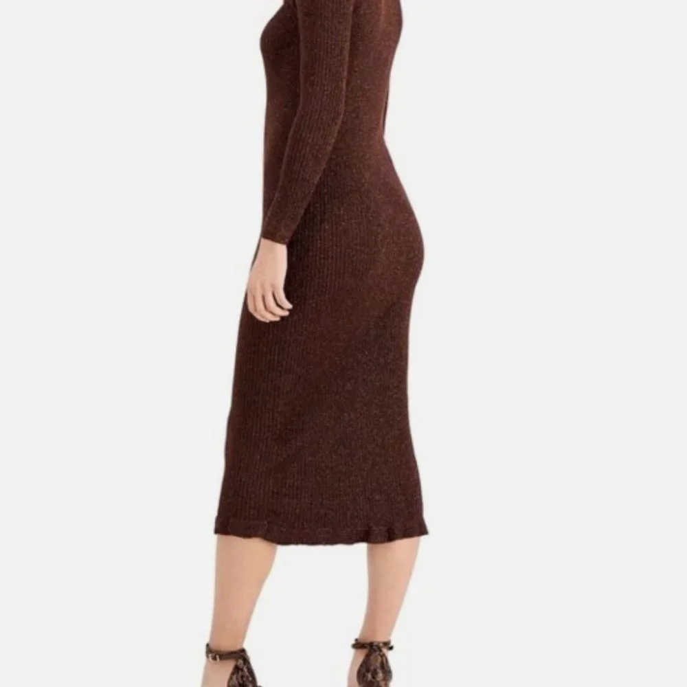 NWOT LUCY PARIS Carolyn Brown Glitter Fall Dress Small - Picture 5 of 5